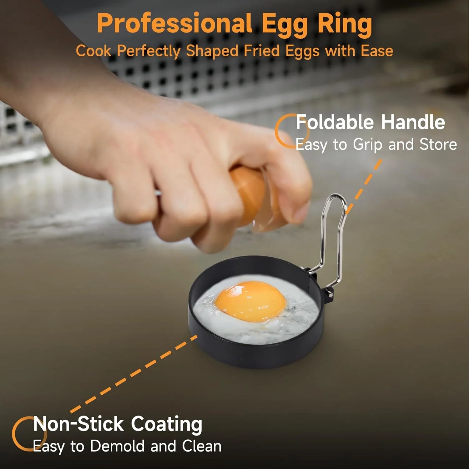 7 Pcs Griddle Accessory Set with Heat-Resistant Spatulas, Scraper, Squeeze Bottles, Egg Rings V8477