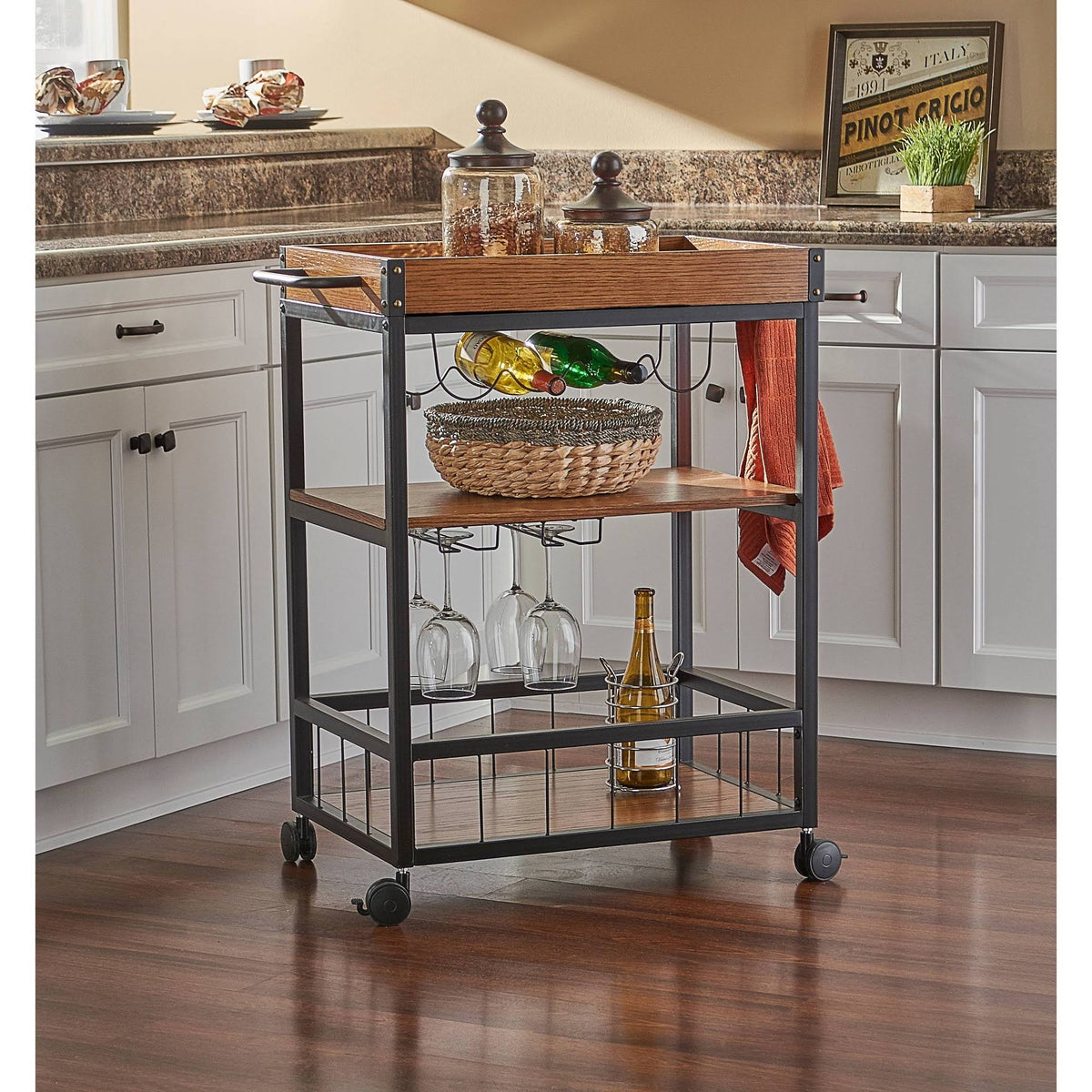 Black Kitchen Cart Z424