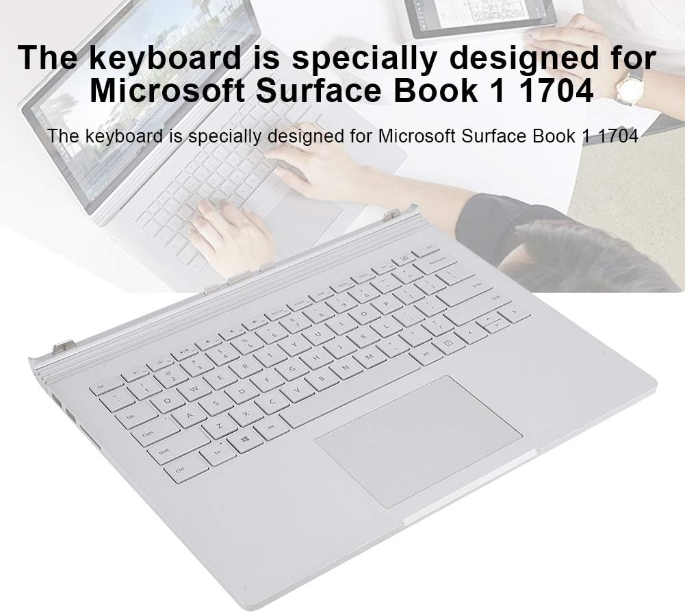 Silver Laptop Keyboard Replacement for Surface Book 1 1704 E11444