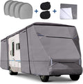 RV Cover for 29' - 32' RV Camper Motorhome with 4 Tire Covers, Gutter Cover Q13056