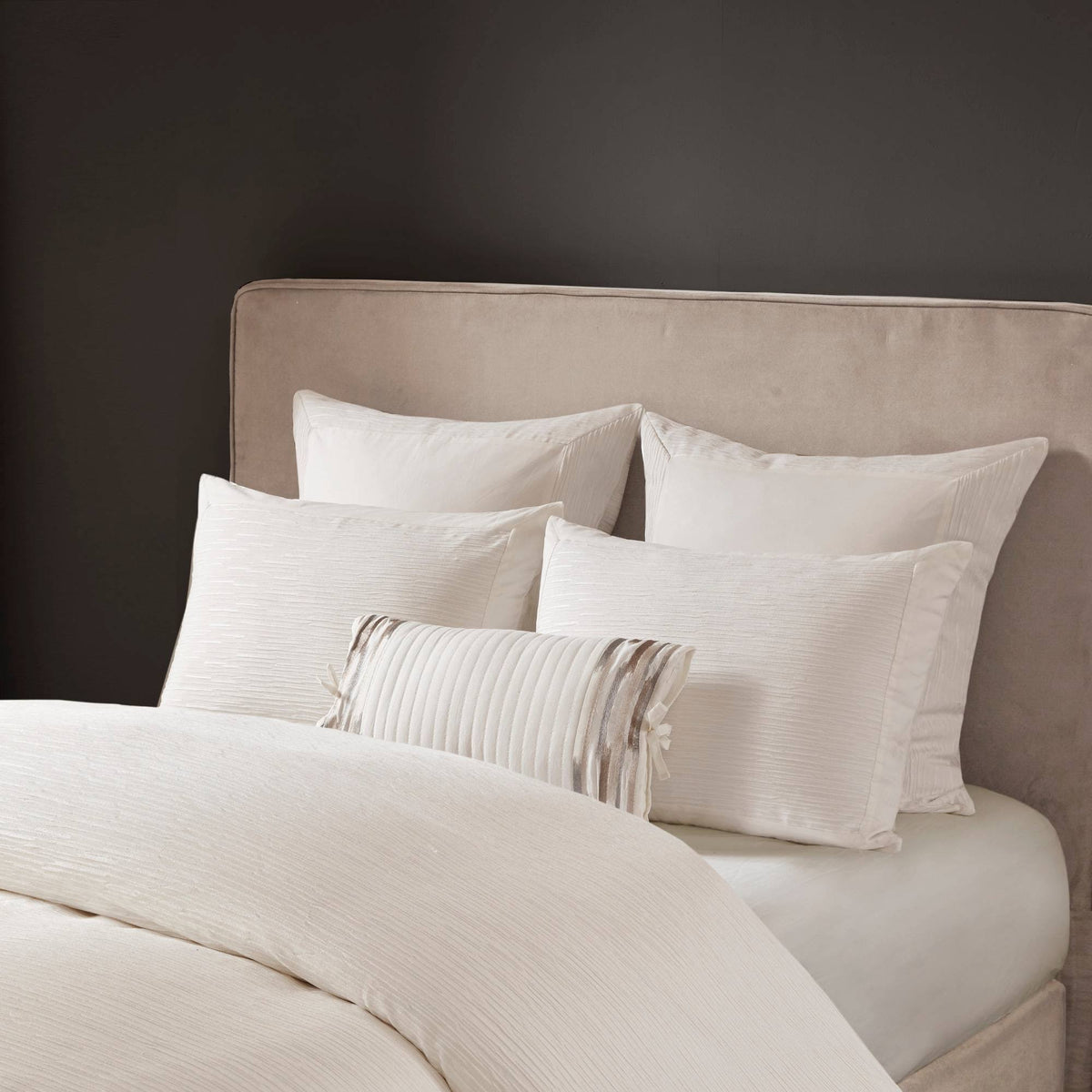 Cotton Blend Duvet Cover Set (White - King) X87936