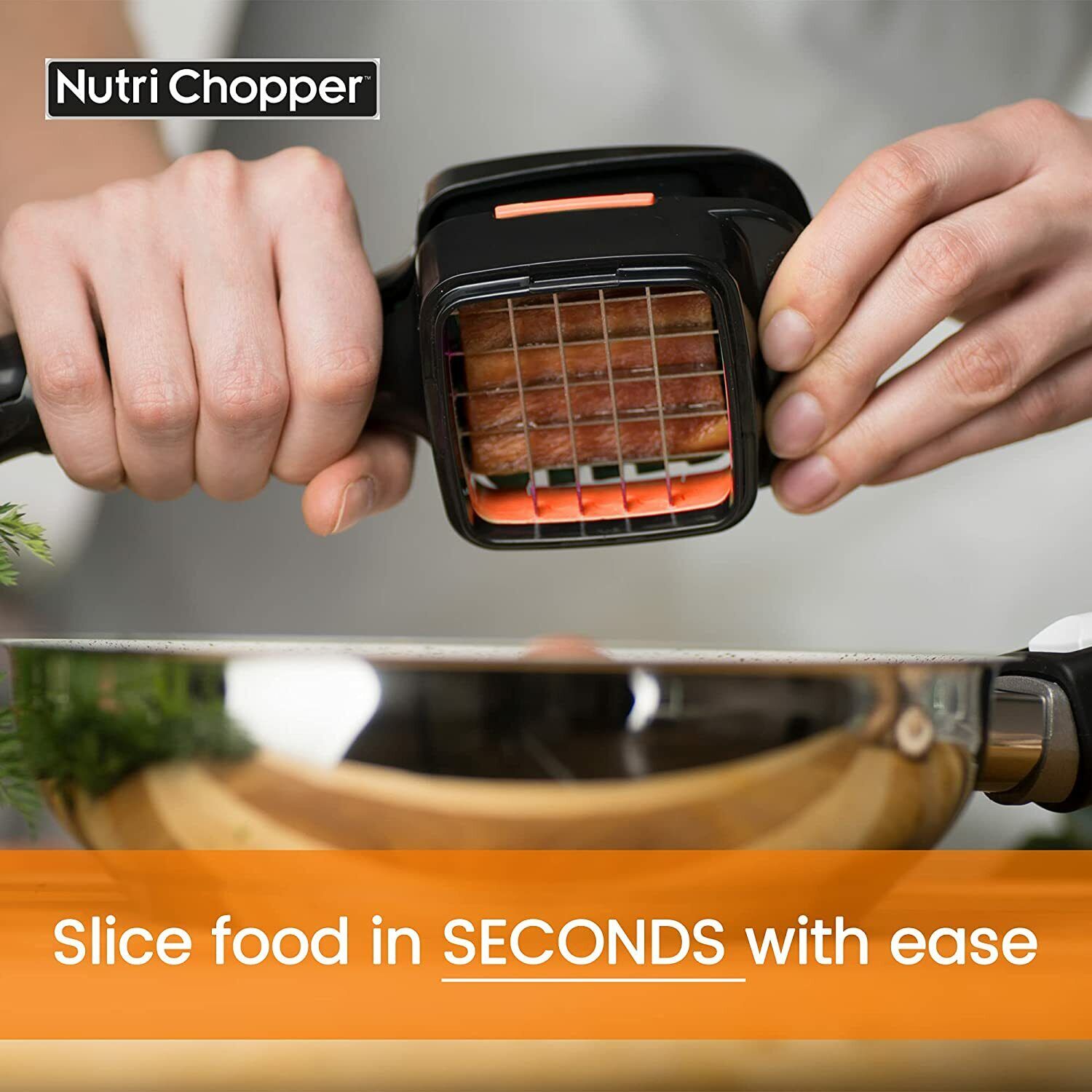 Food Vegetable Chopper Dicer with Stainless Steel Blades & Container I75491
