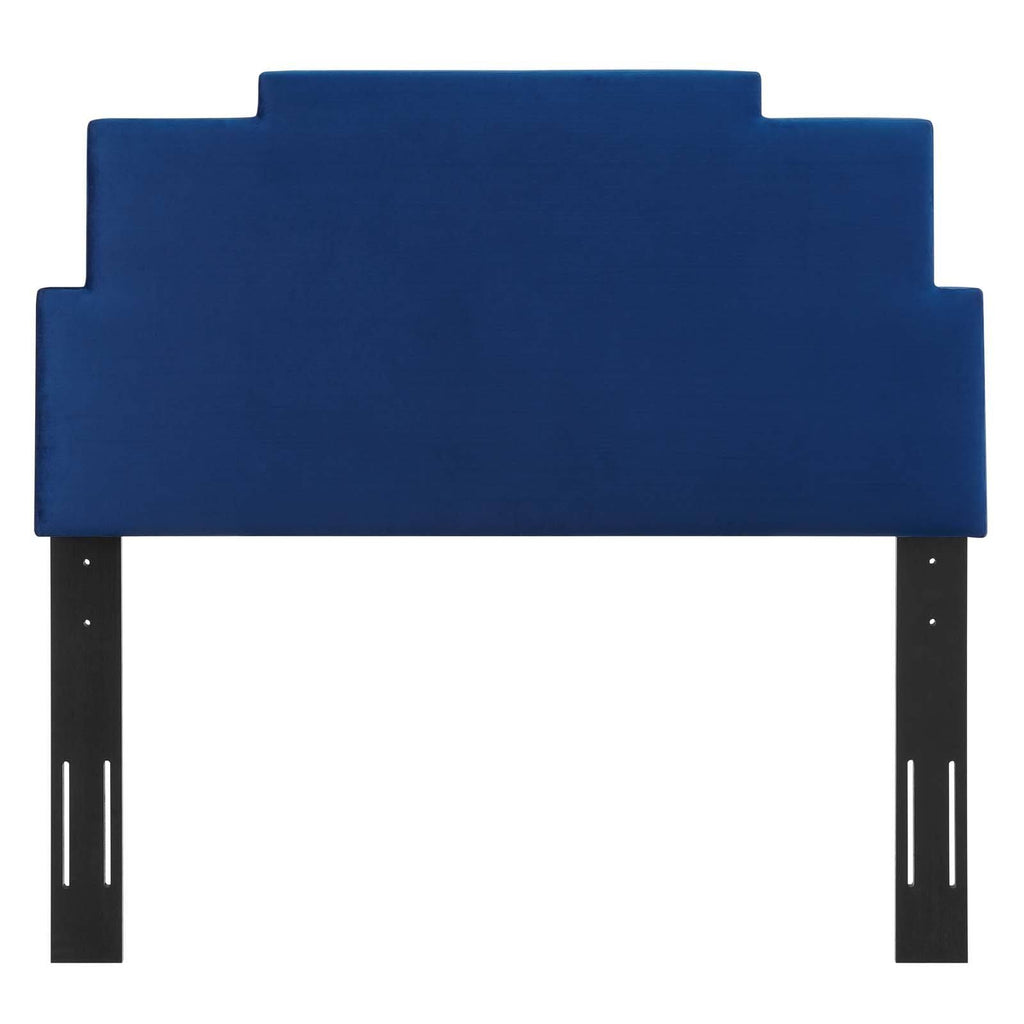 Navy Performance Velvet King/California King Headboard F611794