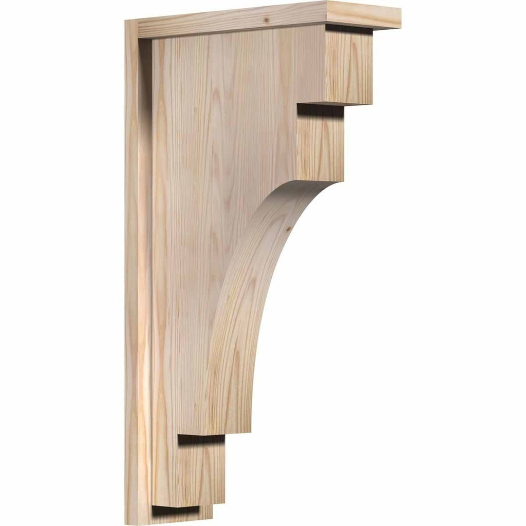 Mediterranean Smooth Corbel with Backplate, Douglas Fir Y25129