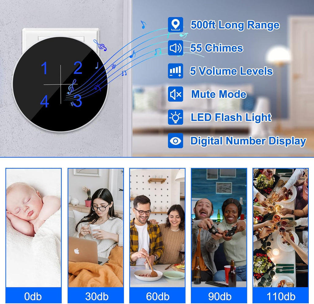 Wireless Caregiver Pager Emergency Alert System Call Button S3974