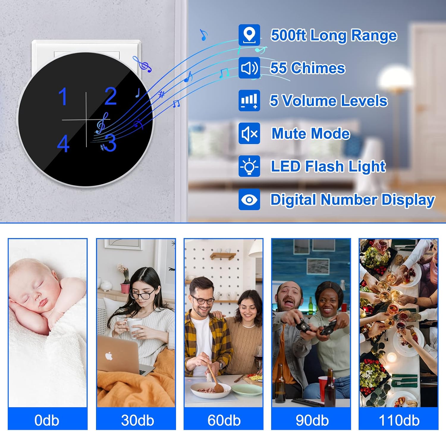 Wireless Caregiver Pager Emergency Alert System Call Button S3974