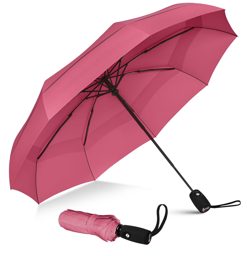 Pink Compact Automatic Travel Umbrella U451797