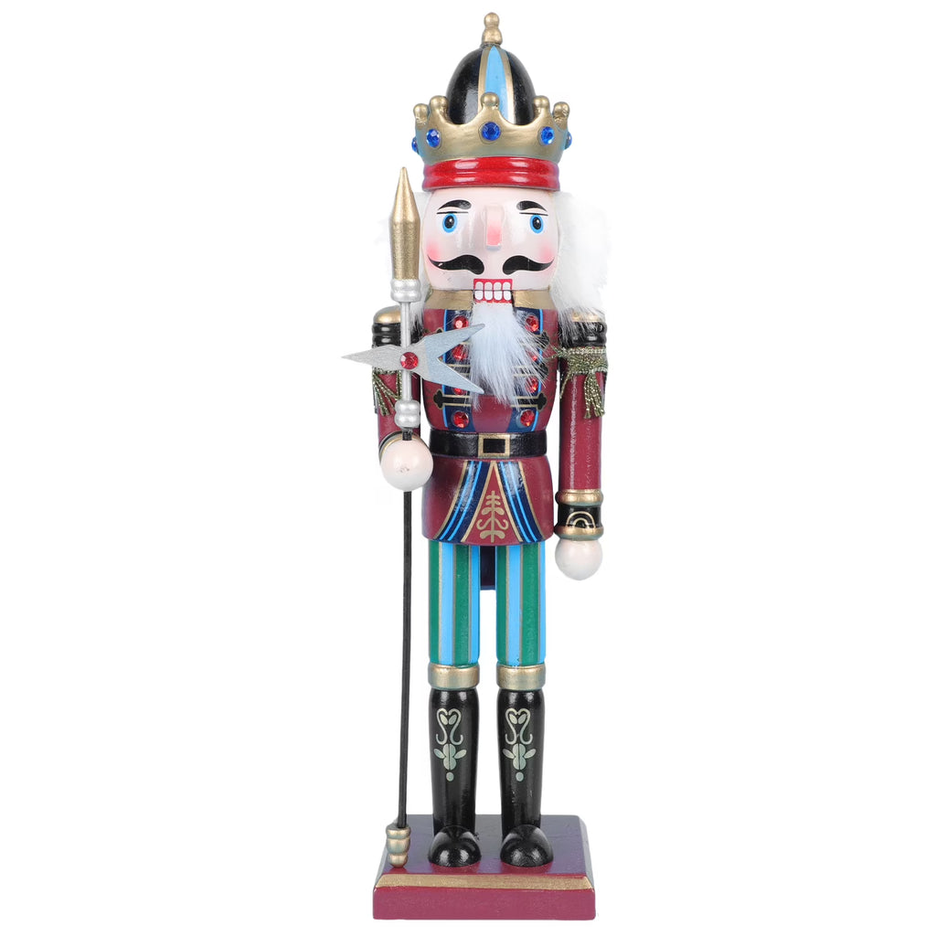 Walnut Wooden Nutcracker Soldier Doll Xmas Decor O352