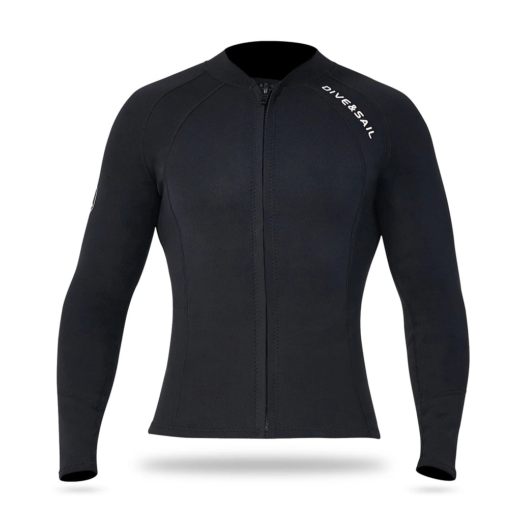 2mm Neoprene Front Zipper Wetsuits Jacket Long Sleeves M4531