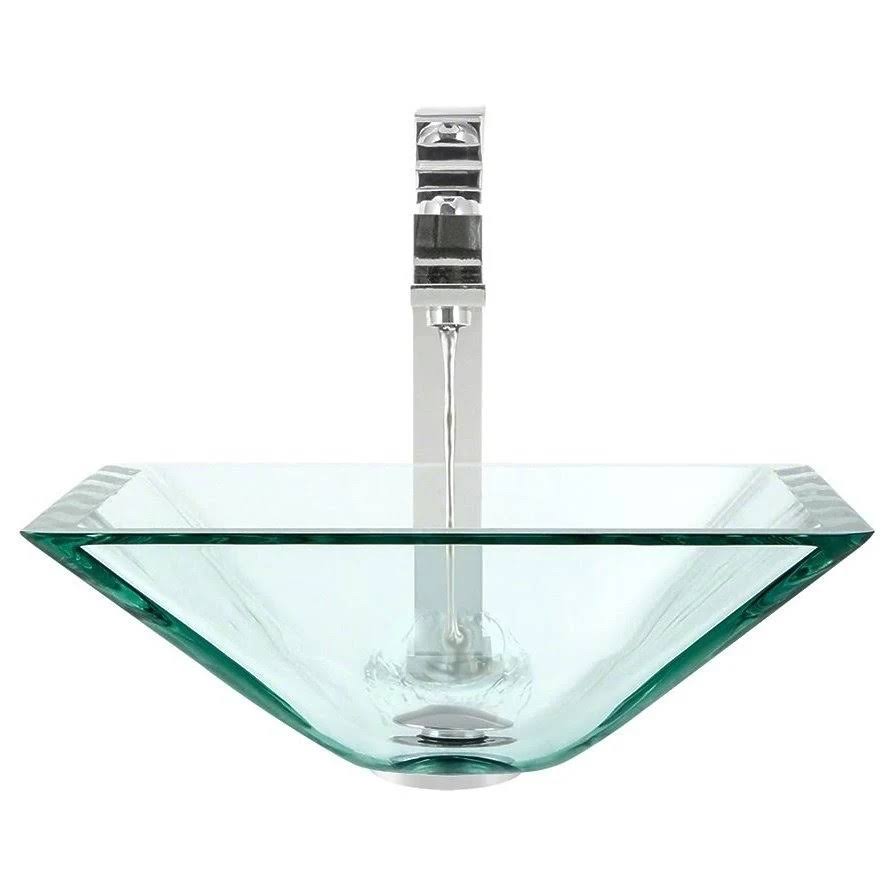 Crystal Chrome Vessel Faucet Ensemble D676
