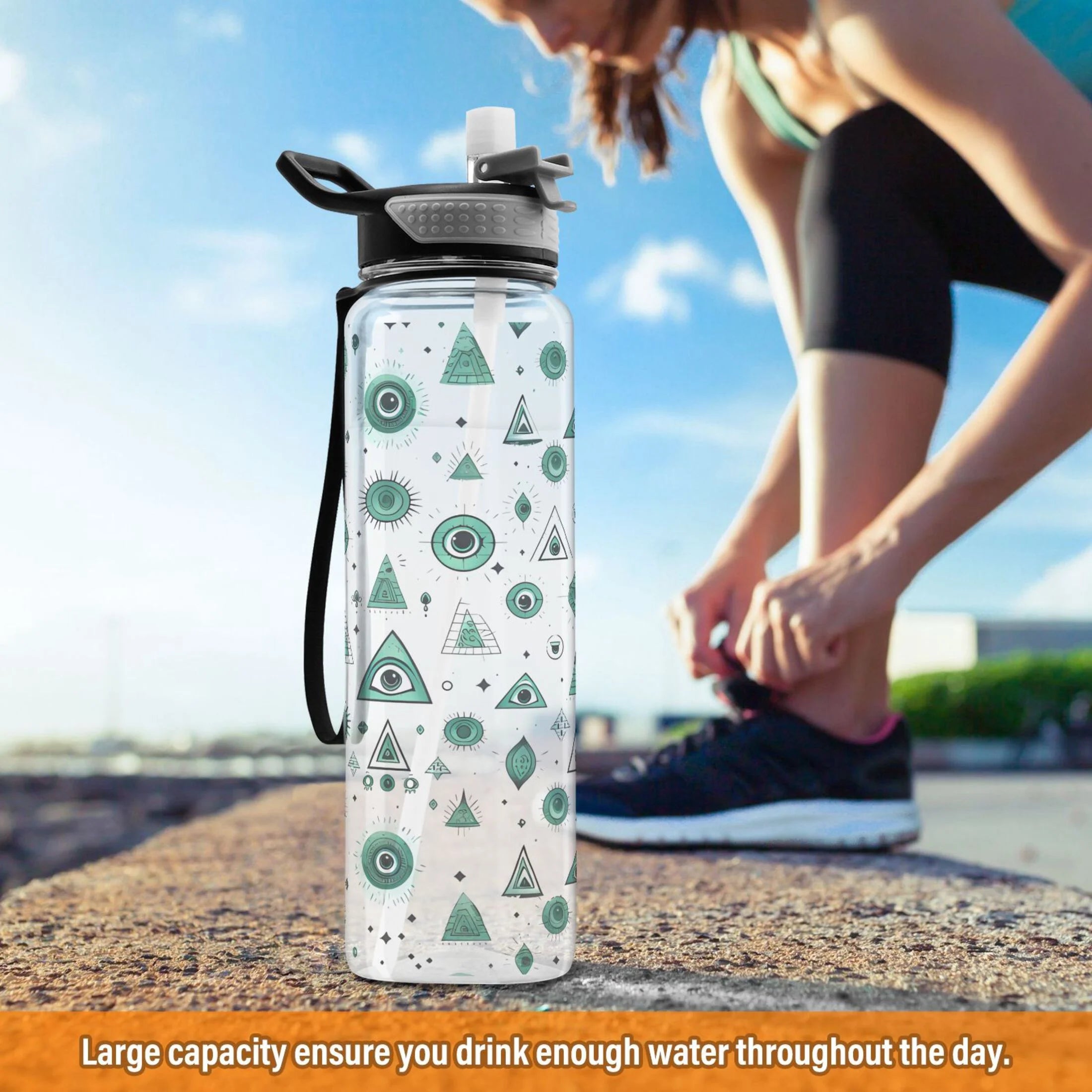 32oz Tritan Water Bottle with Straw Q159681