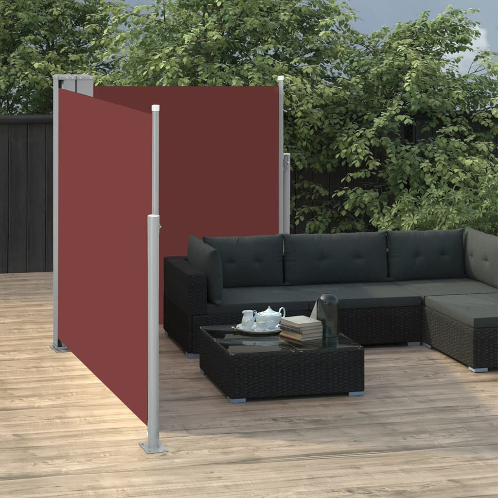 Retractable Side Awning Brown 55.1"x236.2" Y620