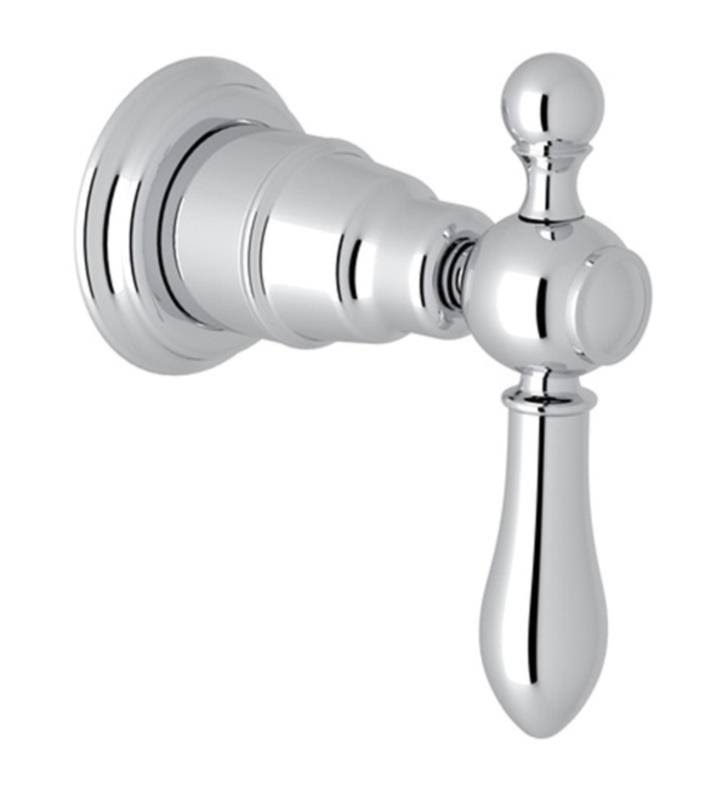 Polished Nickel Volume Control and Diverter Trim with Cross Handle R42583