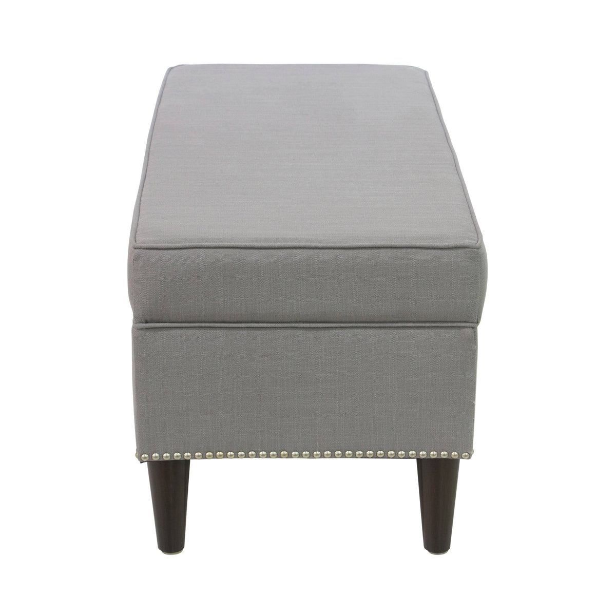 Linen Gray Button Storage Bench W360336
