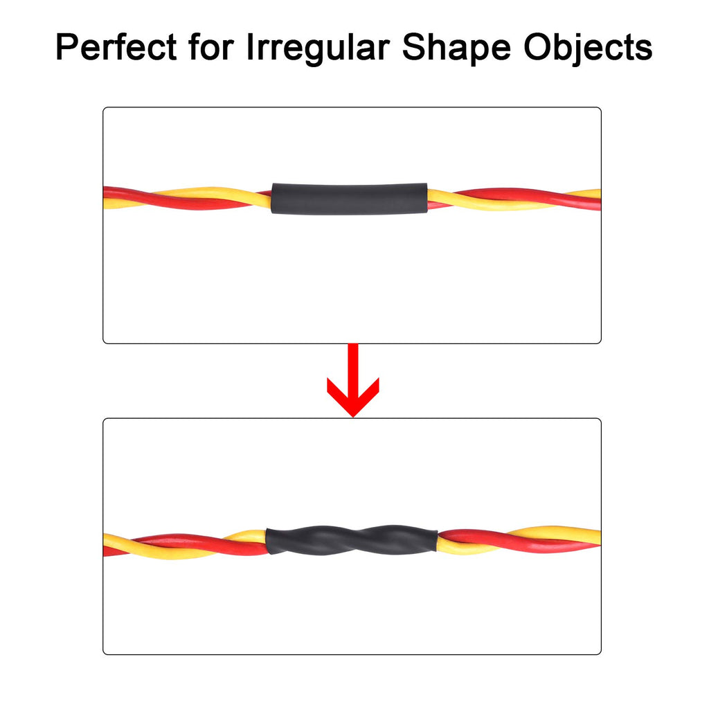 1-1/4 Inch 3:1 Waterproof Heat Shrink Tubing, 4 Ft Black B530