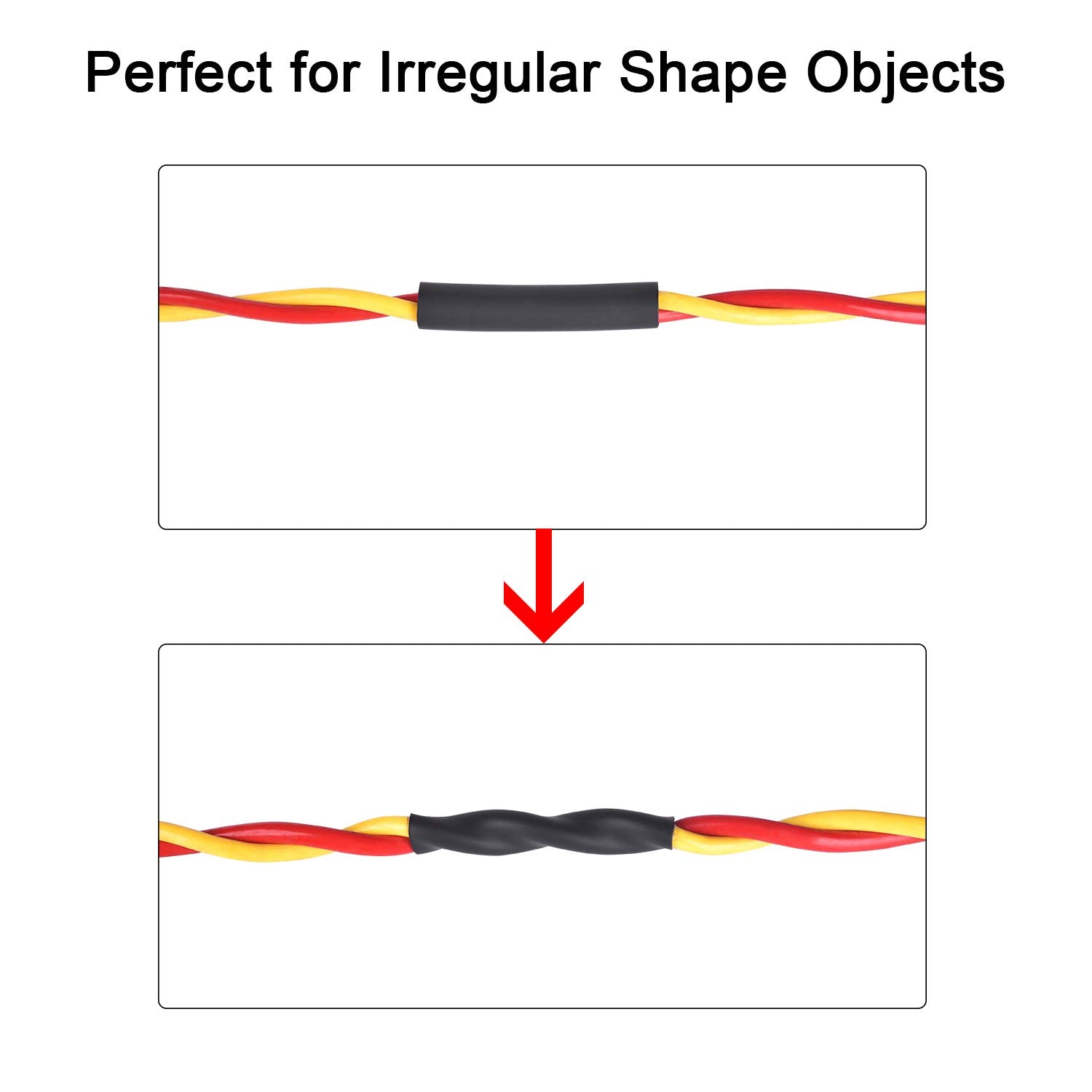 1-1/4 Inch 3:1 Waterproof Heat Shrink Tubing, 4 Ft Black B530