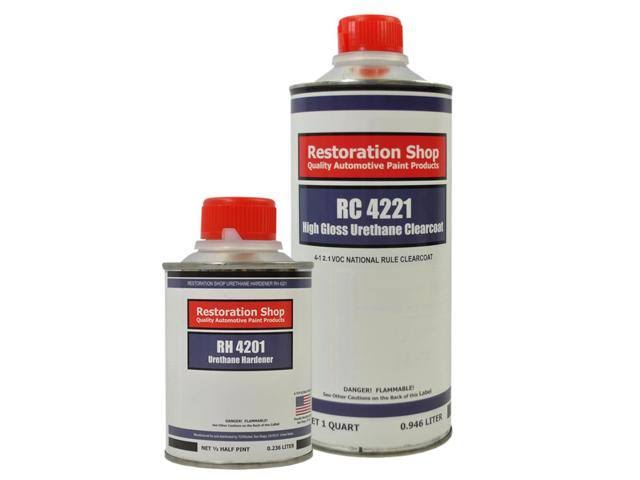 Silver Urethane Basecoat Clearcoat Car Auto Paint Complete Medium Quart Kit Z1050