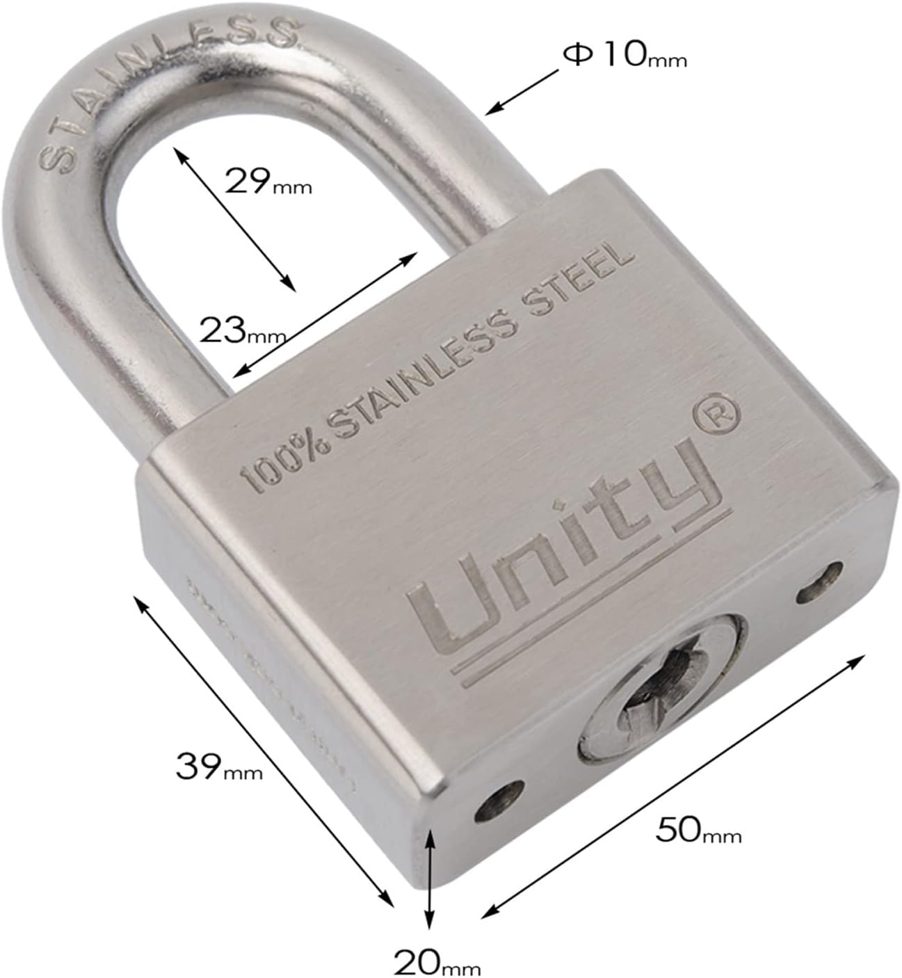 100% Stainless Steel Keyed Alike Marine Lock, Pack of 2 (50mm) J903303