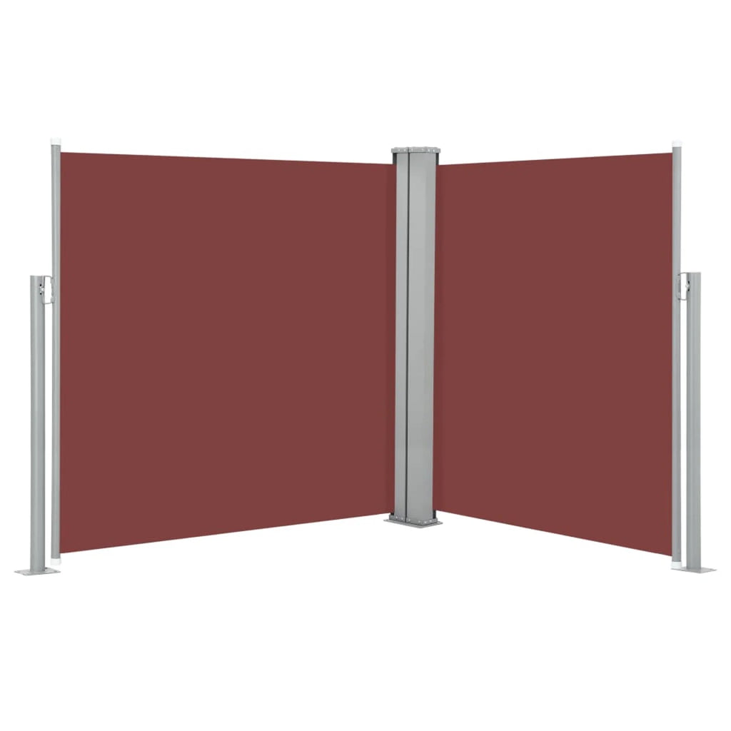 Retractable Side Awning Brown 55.1"x236.2" Y620