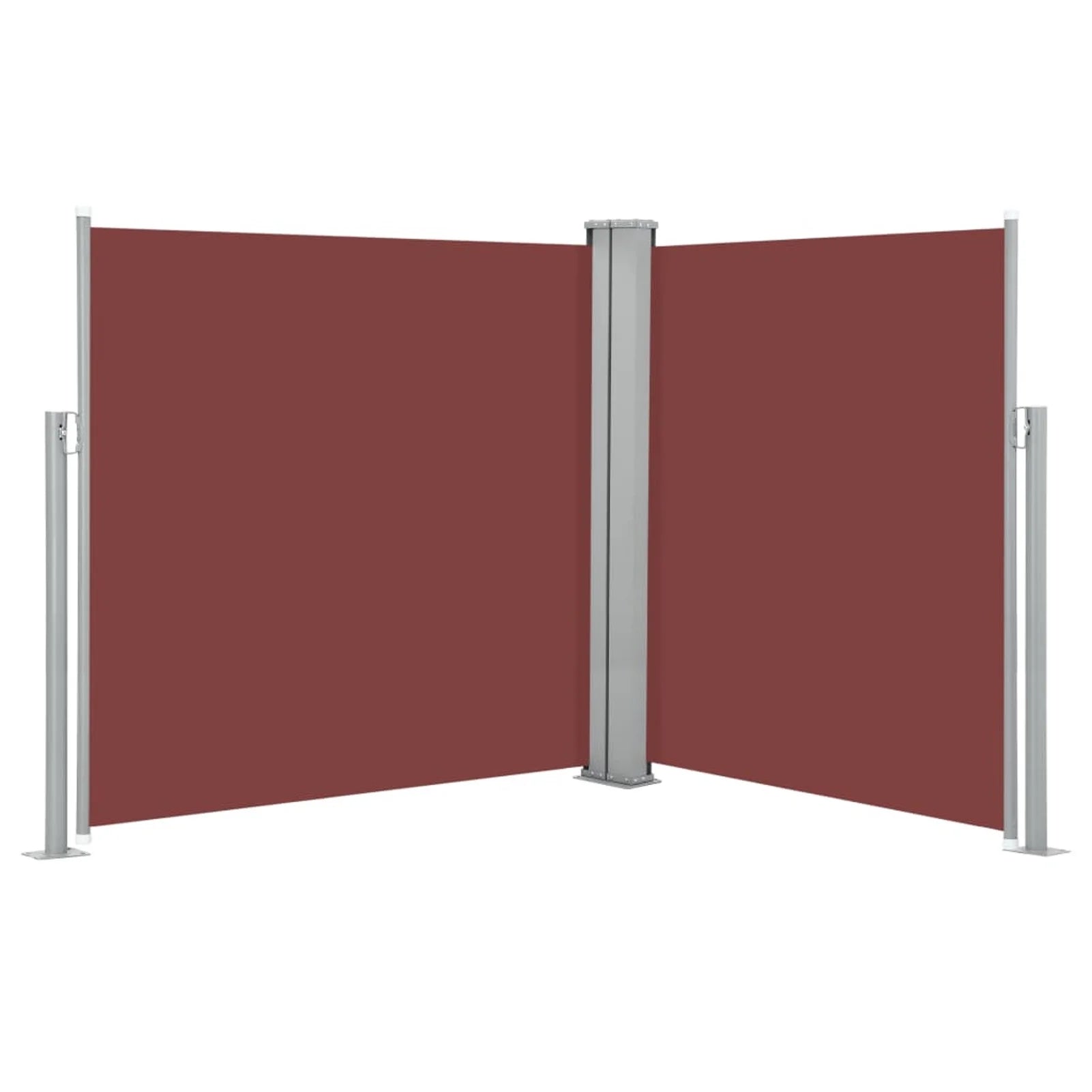 Retractable Side Awning Brown 55.1"x236.2" Y620
