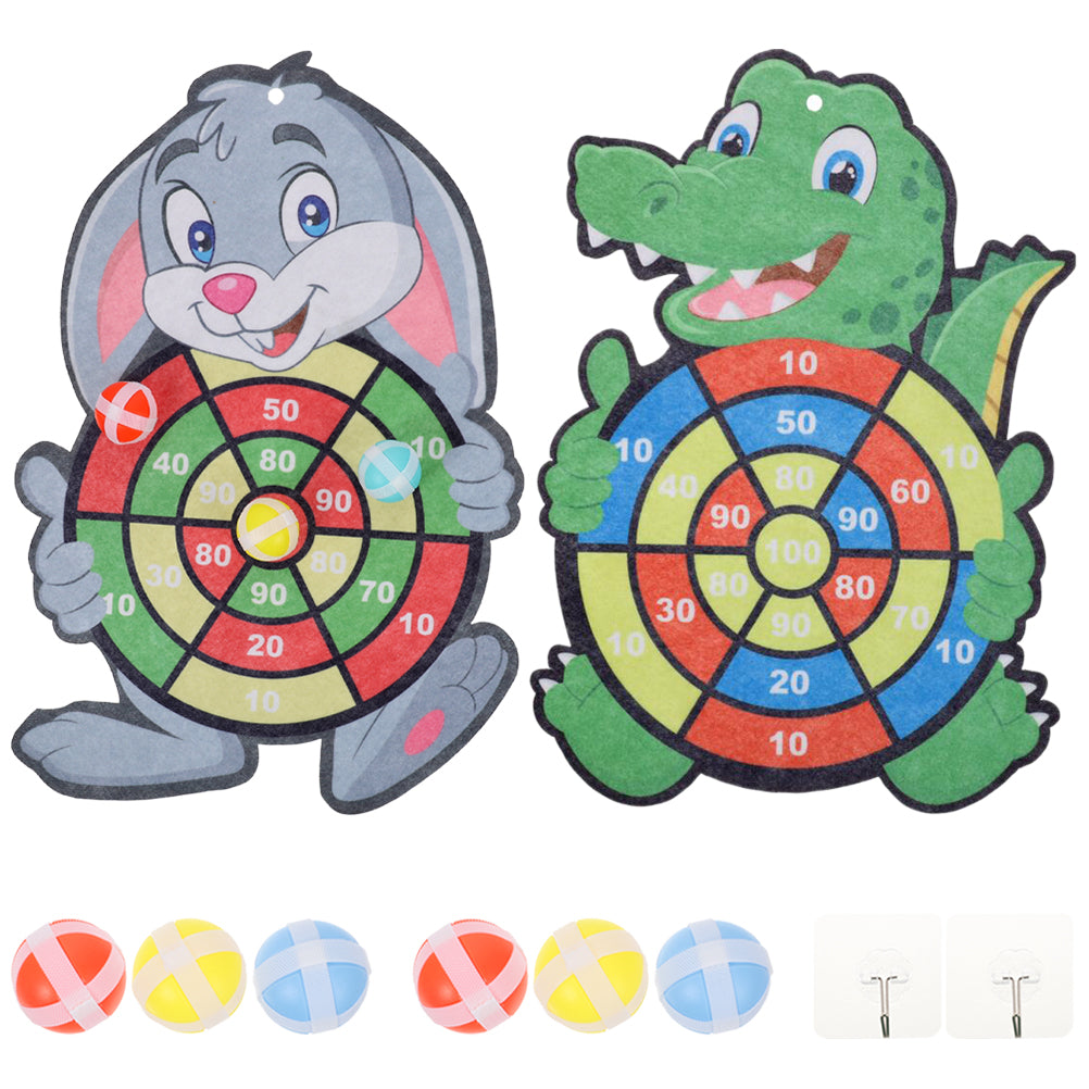2 Sets Dart Board Game with Sticky Balls J178