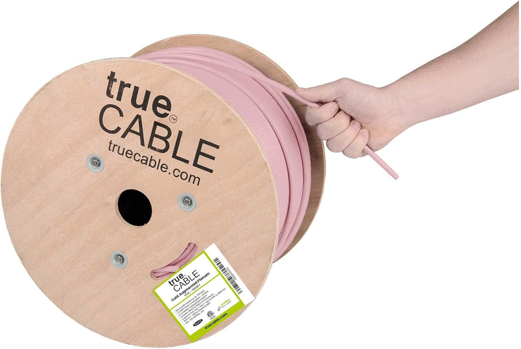 1000ft White 23AWG 4 Pair Solid Bare Copper Bulk Ethernet Cable Q146751