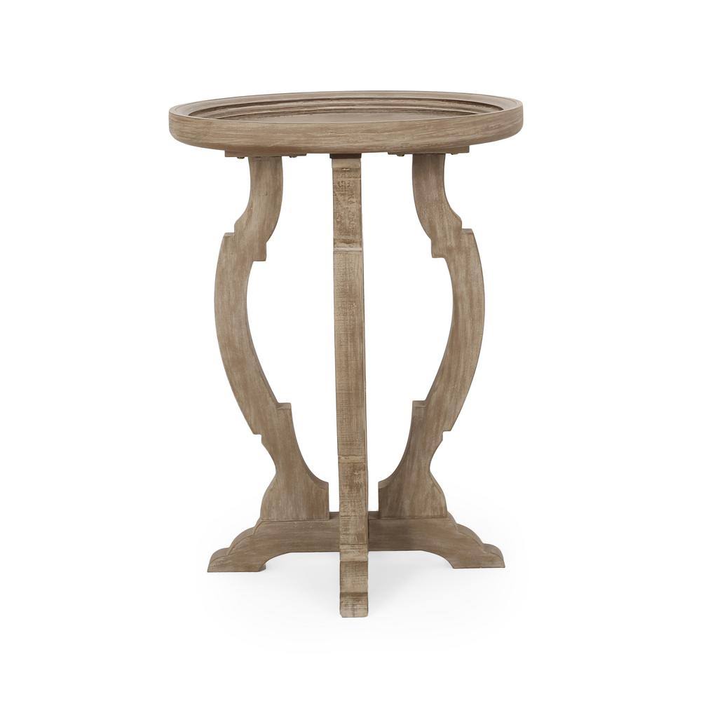Faux Wood Accent Table, Natural, Brown B975825