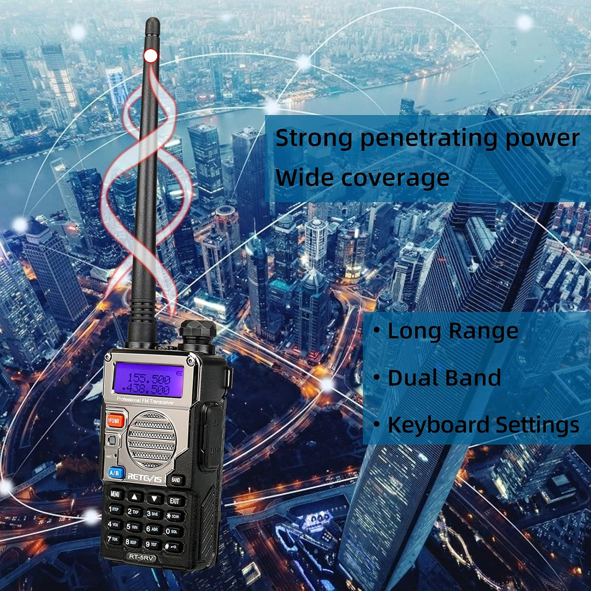 6 Pack Dual Band Rechargeable Walkie Talkies with 6-Way Charging Station T7807