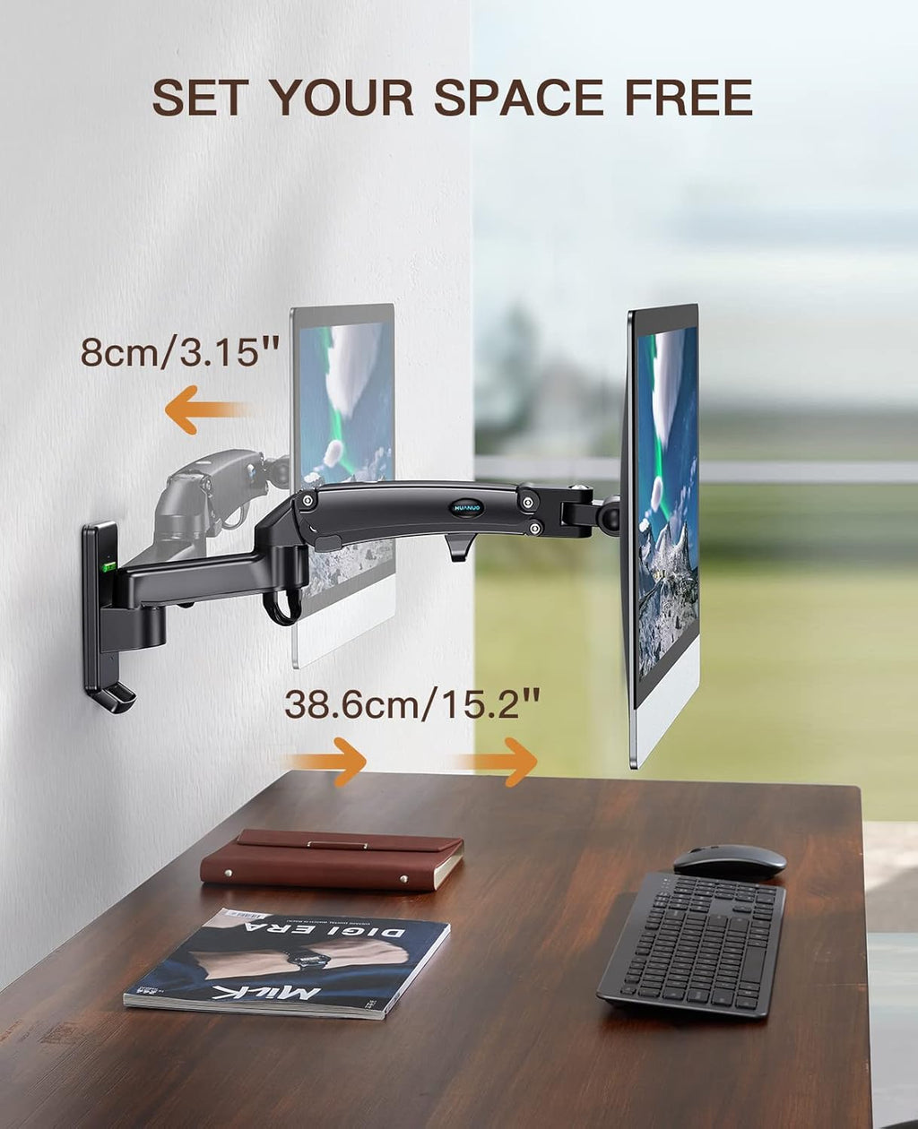 Full Motion Wall Mount for 22”-35” Screens, VESA 75/100/200mm, Pack of 2 P640031