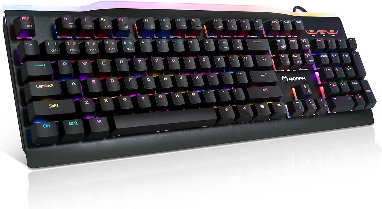 Black USB Wired RGB Mechanical Gaming Keyboard Z42419