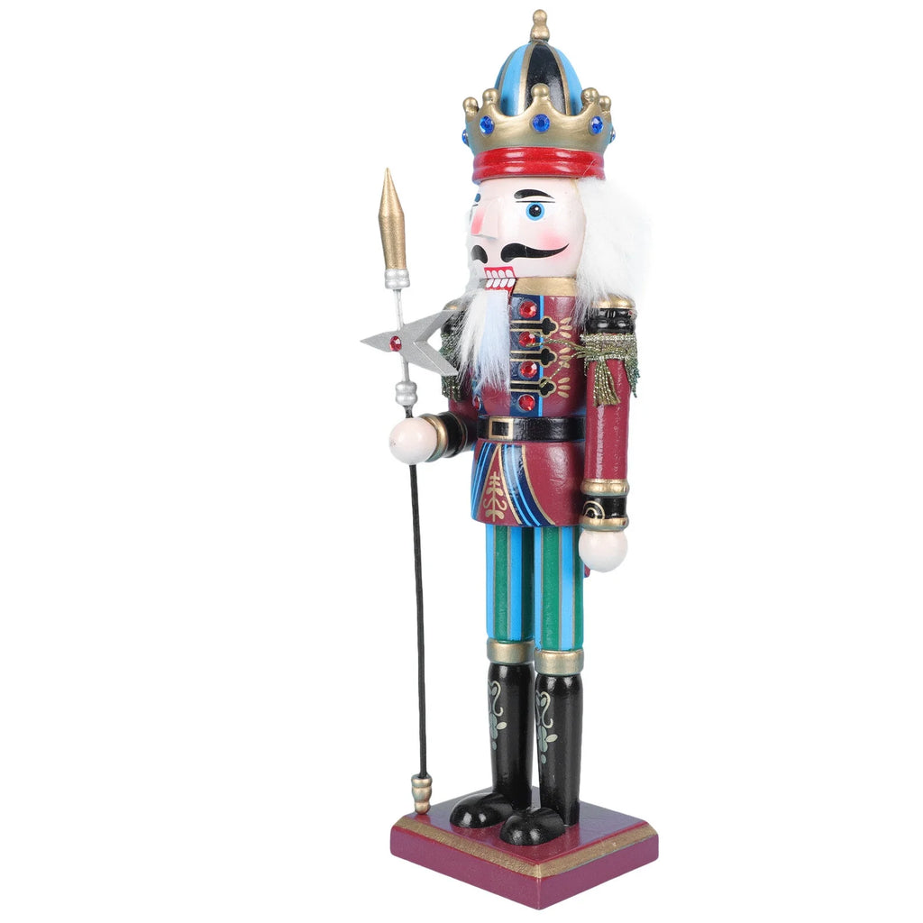 Walnut Wooden Nutcracker Soldier Doll Xmas Decor O352
