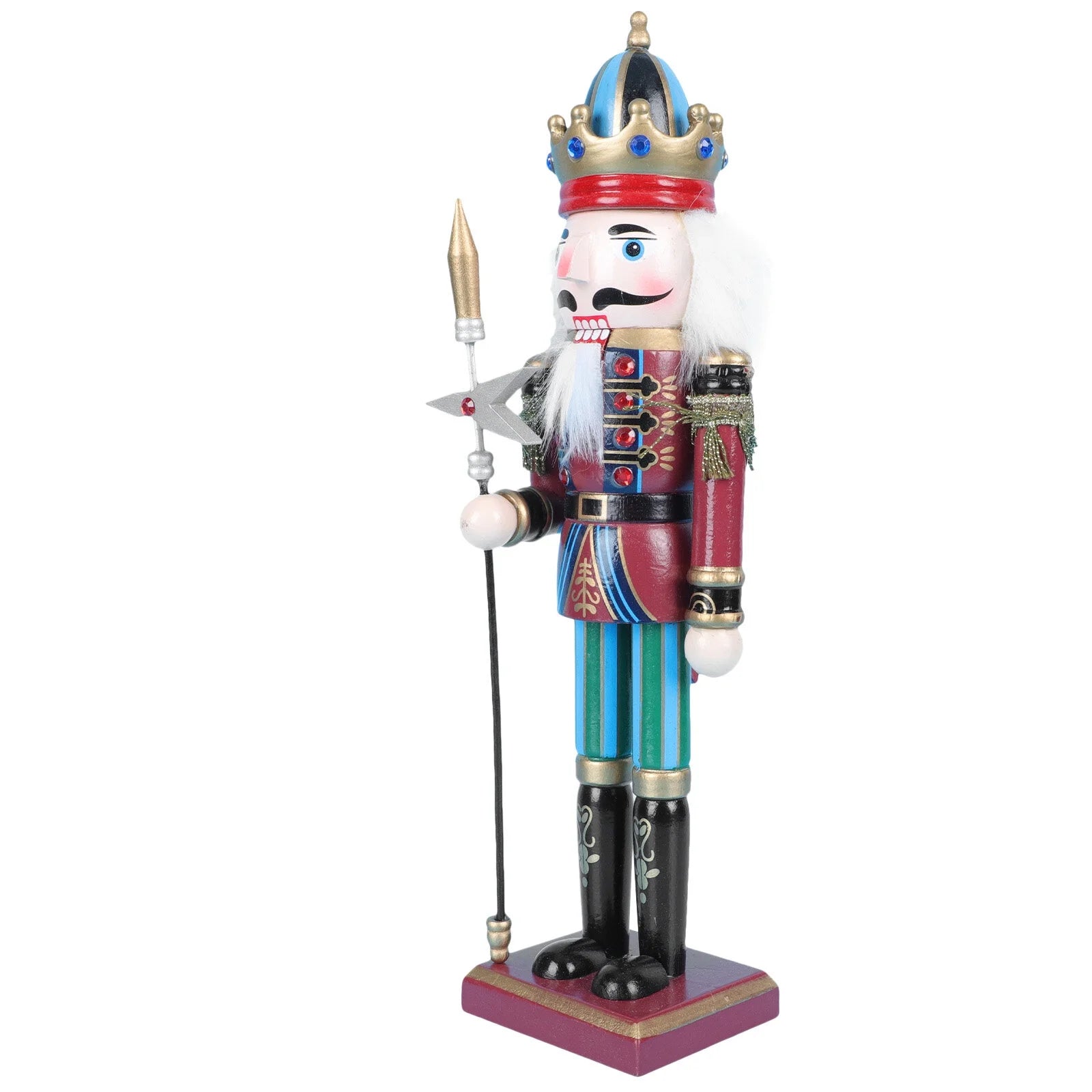 Walnut Wooden Nutcracker Soldier Doll Xmas Decor O352