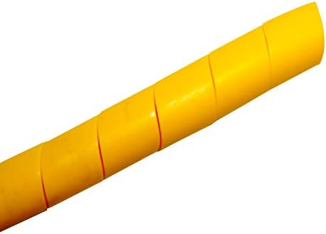 Heavy Duty Hydraulic Hose Spiral Wrap, 2-3/4" Diameter, Yellow, 66 feet Long, HDPE Construction P935050