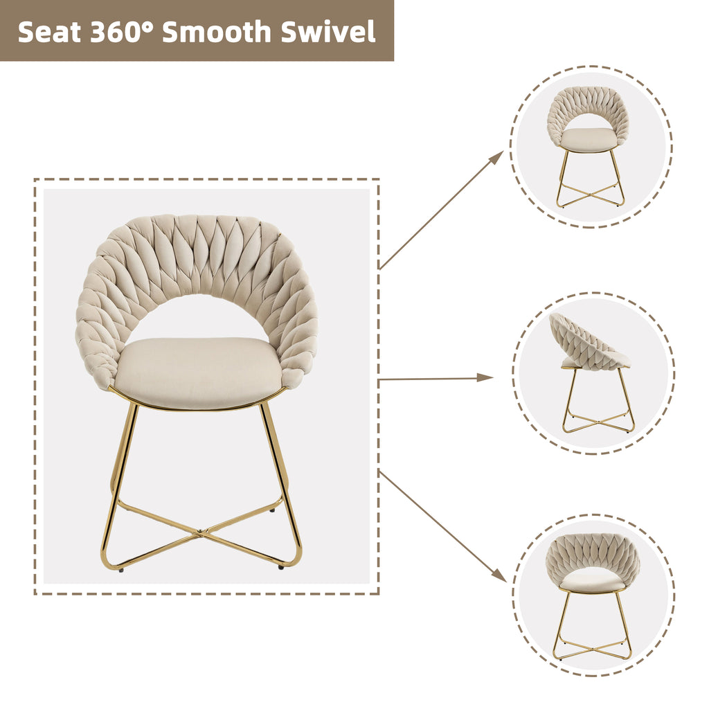 Velvet Accent Chairs Set of 2 with Gold Legs X41422