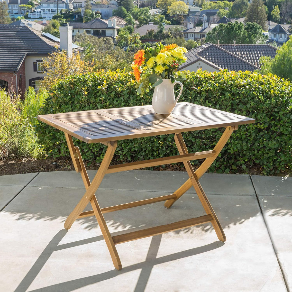 Acacia Wood Foldable Dining Table V20526