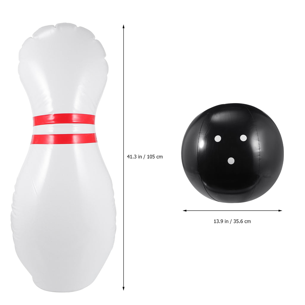 Inflatable Bowling Set Indoor Outdoor Game Y586