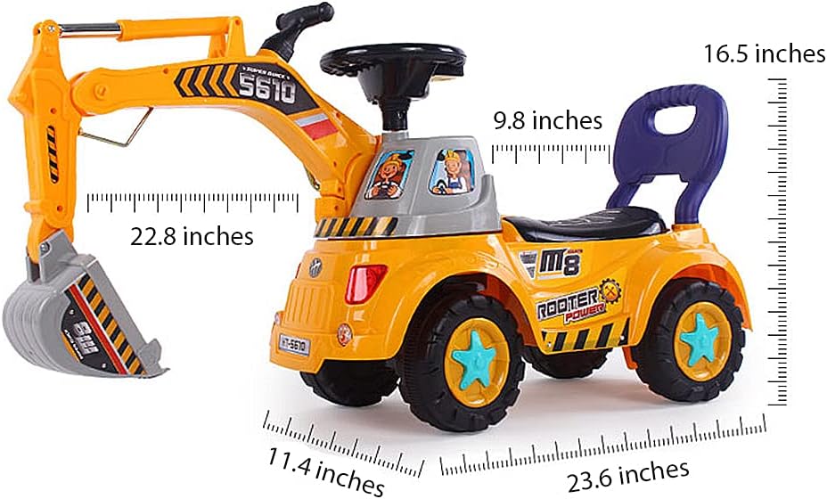 Ride-on Excavator Car with Sounds & Lights Z618036