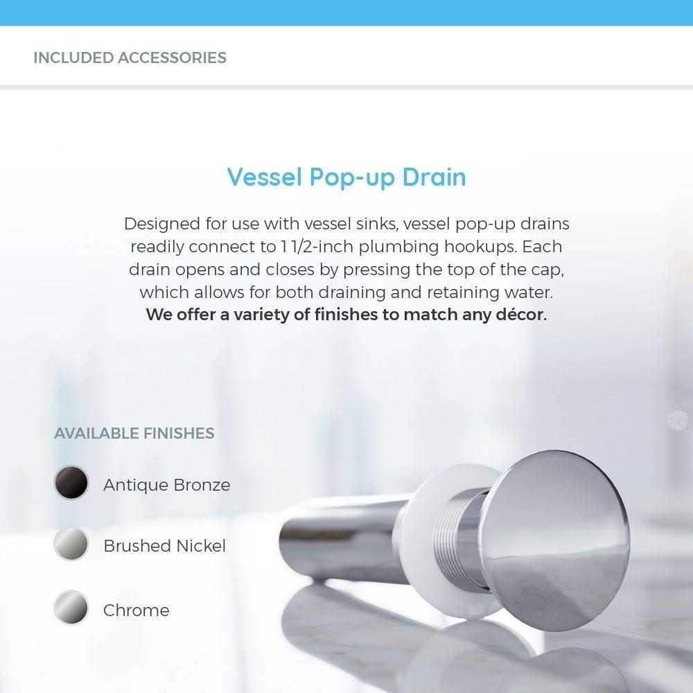 Crystal Chrome Vessel Faucet Ensemble D676