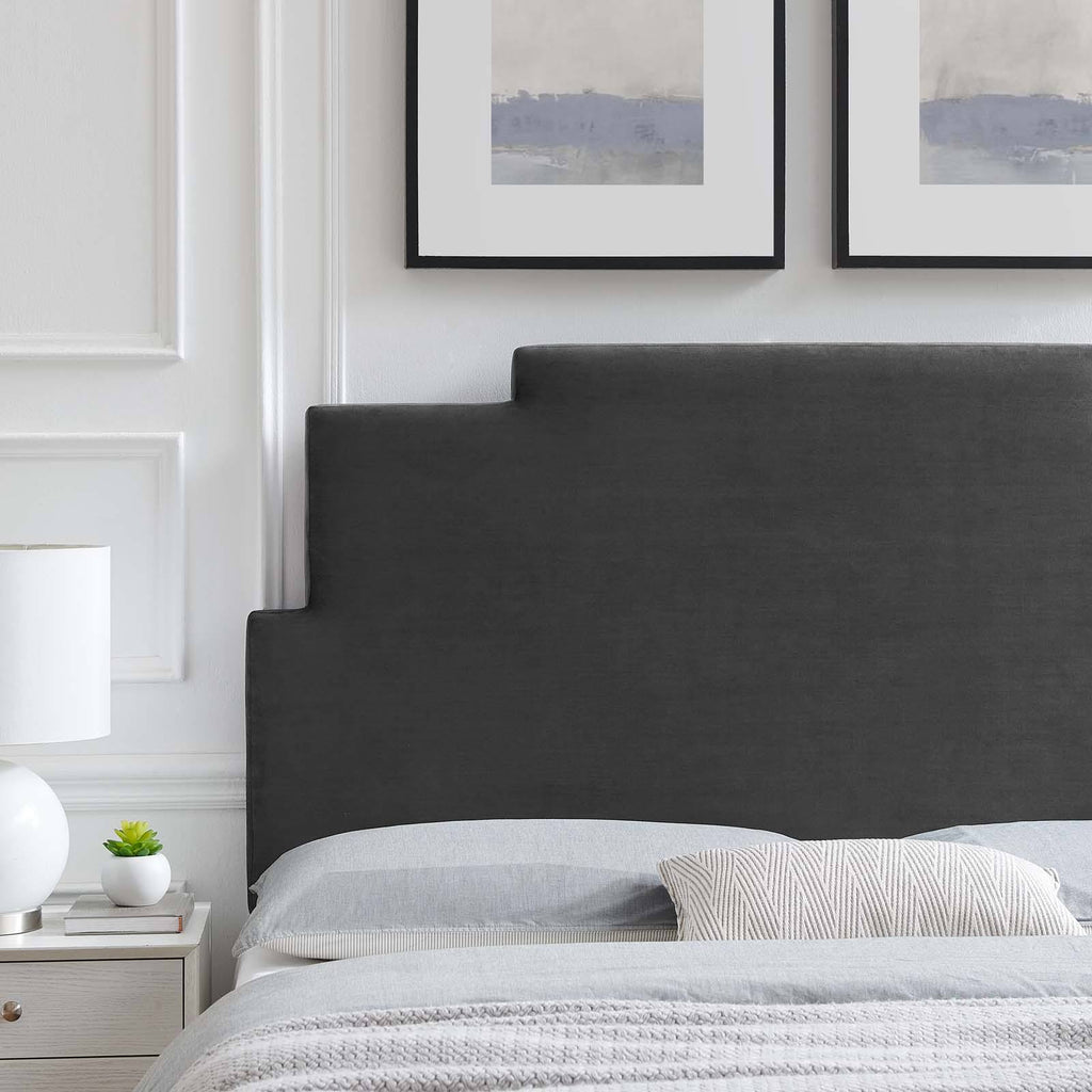 Navy Performance Velvet King/California King Headboard F611794