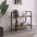 Industrial 2-Tier Wood and Metal Bookcase L545064