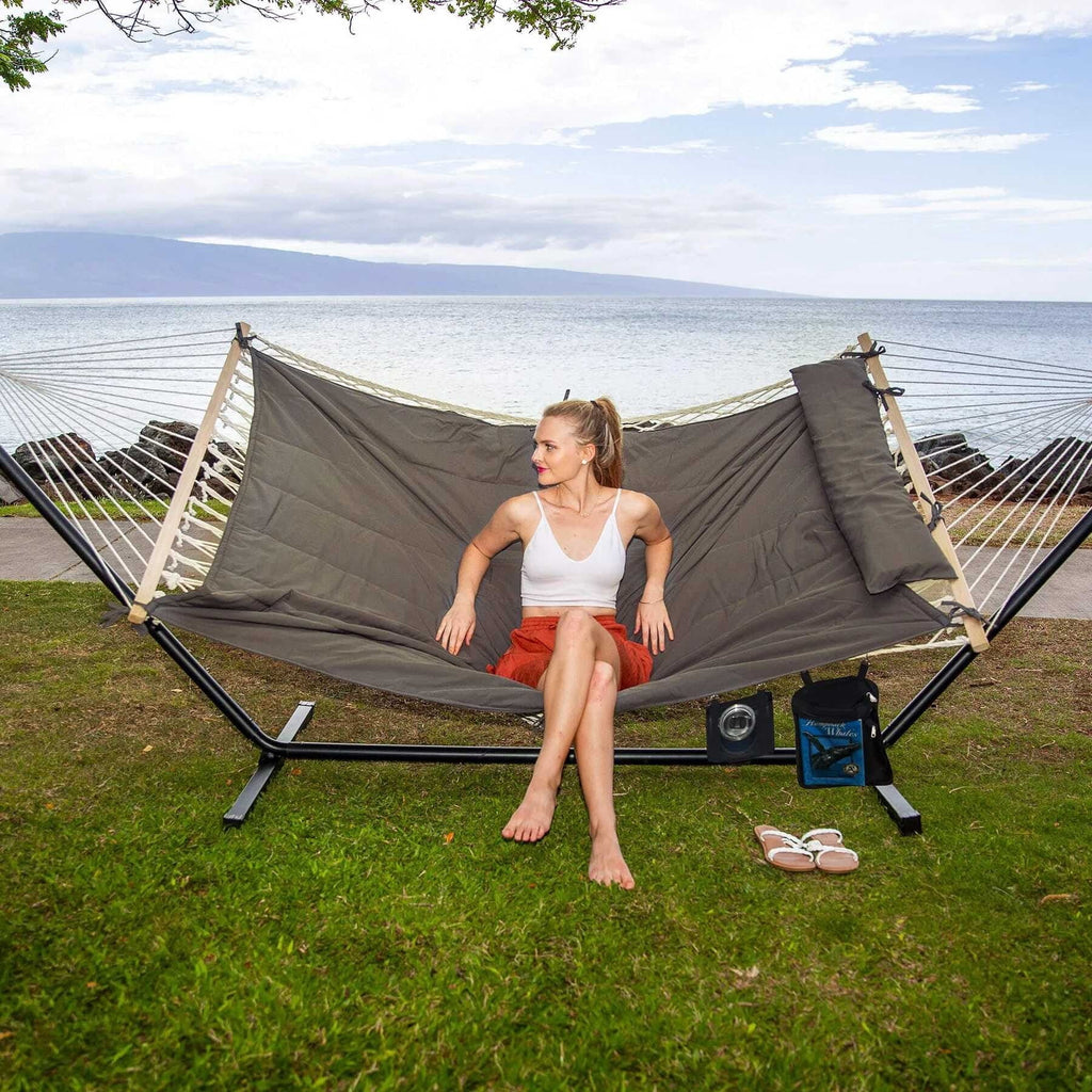 Double Cotton Rope Hammock with Stand X304967