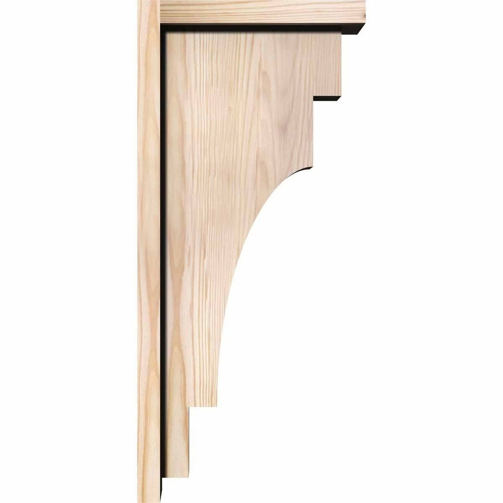 Mediterranean Smooth Corbel with Backplate, Douglas Fir Y25129