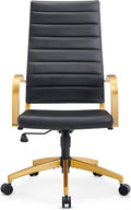 Gold Black Ergonomic High Back Swivel Office Chair F655