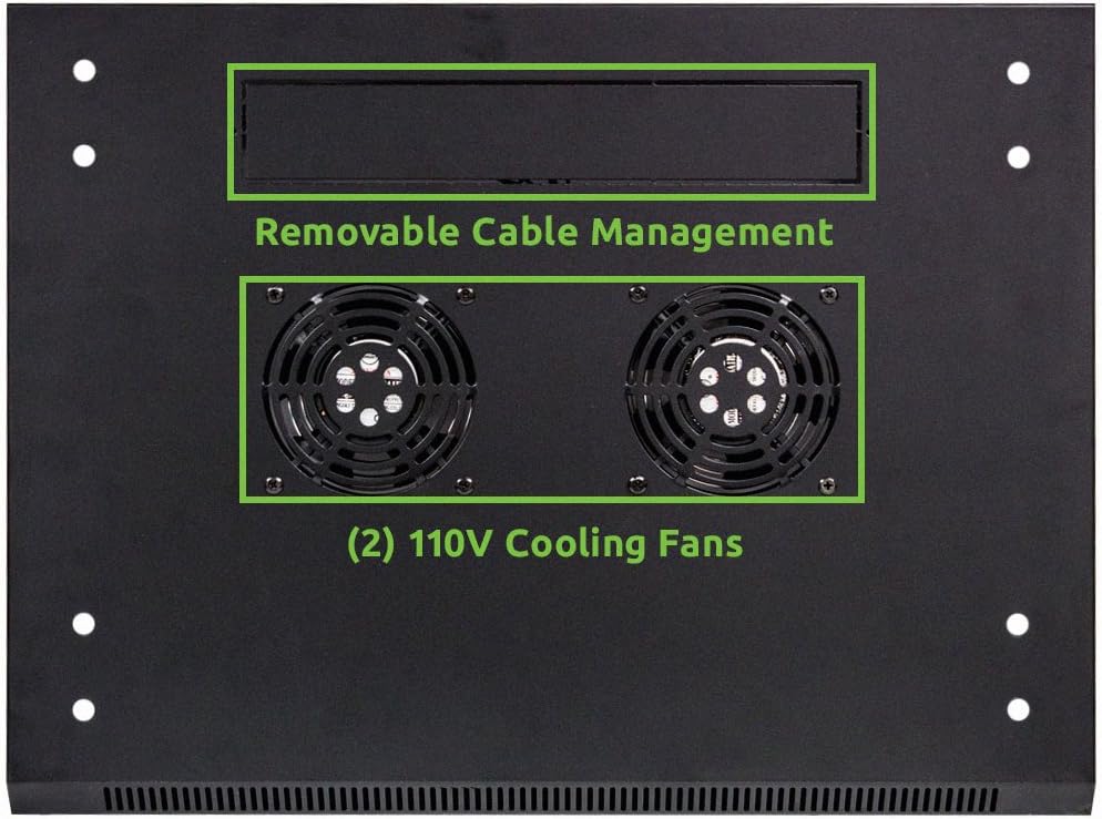 12U Wallmount Cabinet Enclosure 19-Inch Server Network Rack with Locking Glass Door Black G26215