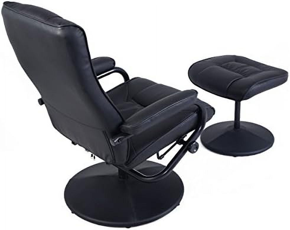 Gray PU Leather Recliner Chair with Ottoman K78515