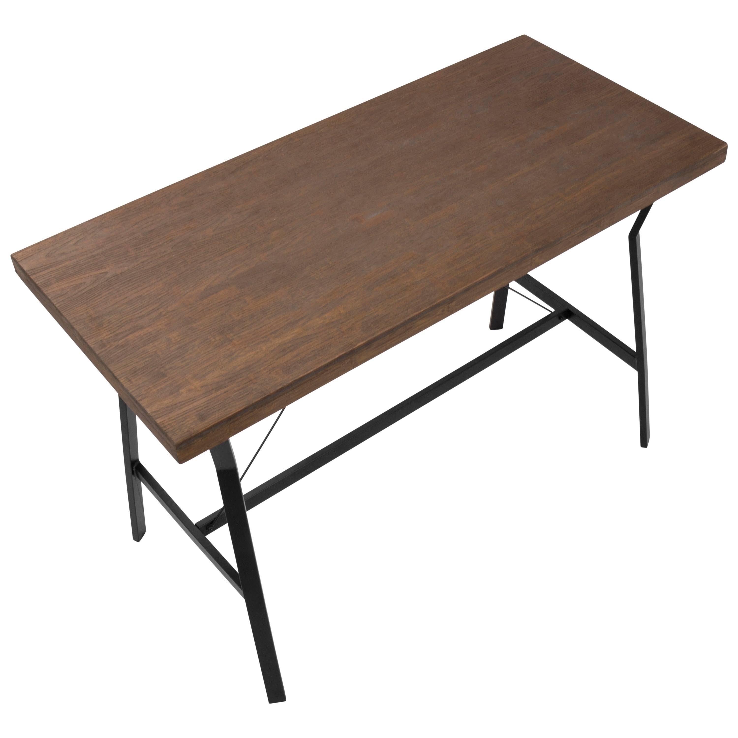 Industrial Walnut Wood Top Counter Table V245