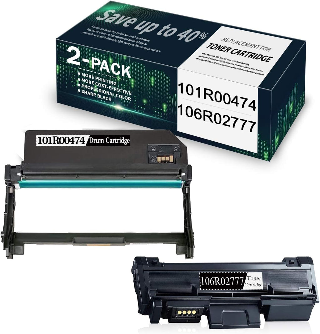 2 - Pack Toner Cartridge & Drum Replacement for Xerox Phaser 3260 Printer B915271
