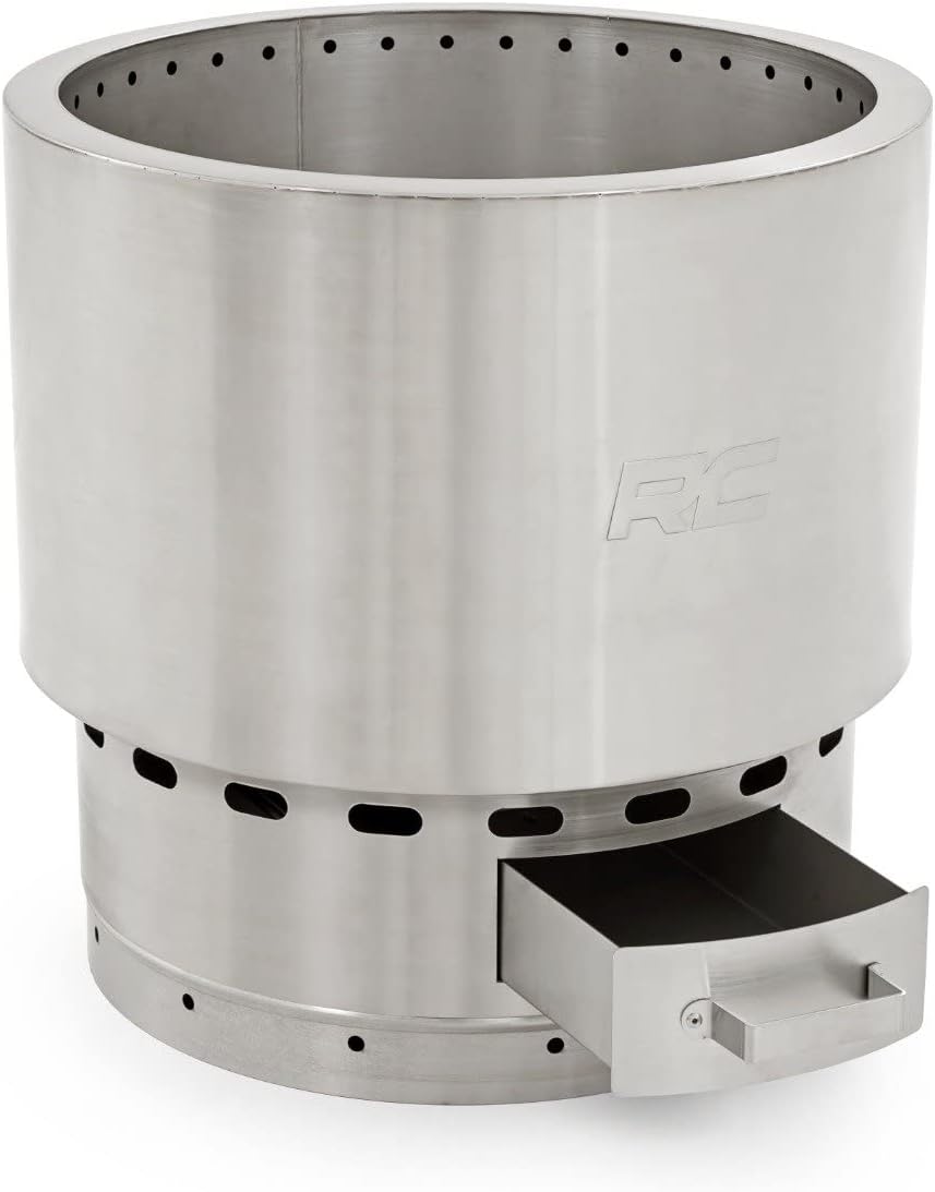Stainless Steel Smokeless Fire Pit with Carry Bag V279877