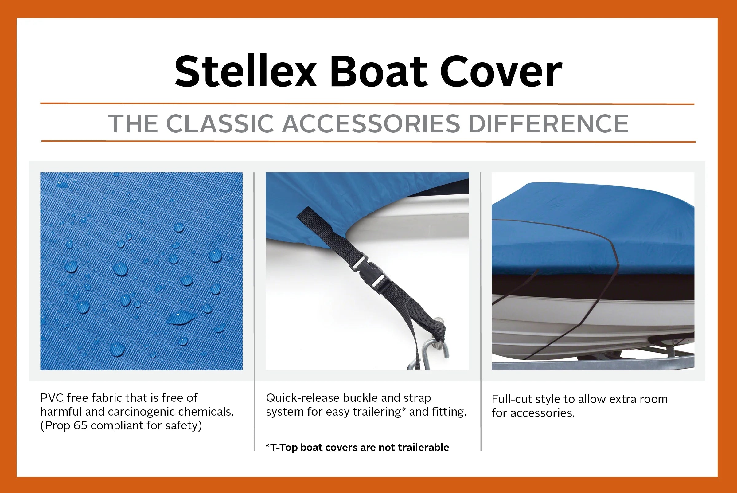 All Seasons Trailerable Boat Cover with Polyester Fade-Resistant Fabric J218