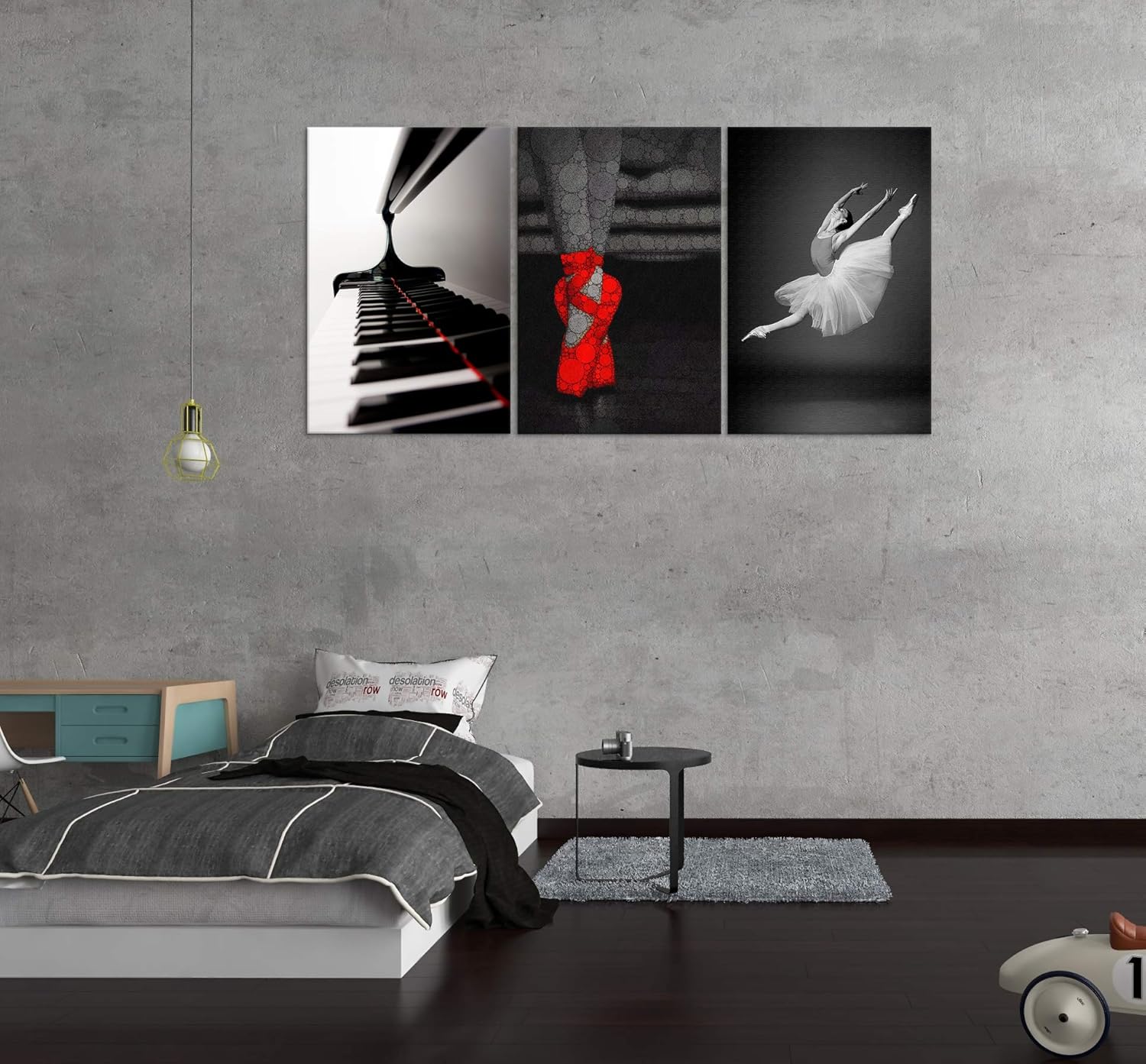 Black and White and Red Ballet Canvas Painting G587442